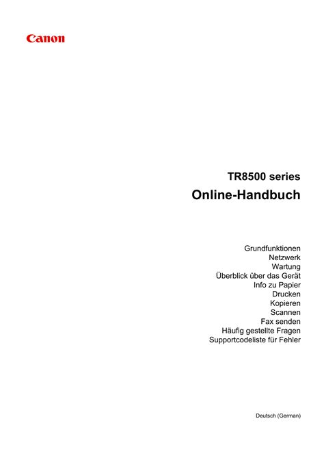 Tipps zur suche und installation. Canon Tr8550 Installieren / Pixma Tr8550 Drucker Canon ...