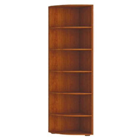 This bookcase has a corner design with six shelves, offering space for books, display pieces, and more. Stella Corner Shelf Stand in Cherry SB-954(ACEFS) - More ...