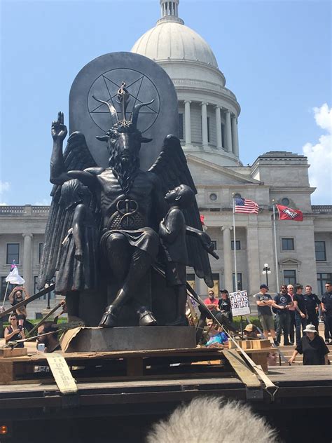 Satanic Temple Statue Unveiled At Arkansas State Capitol