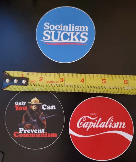 Anti Communism Socialism Sucks Pro Capitalism Political Stickers Worldwide Sandh Ebay