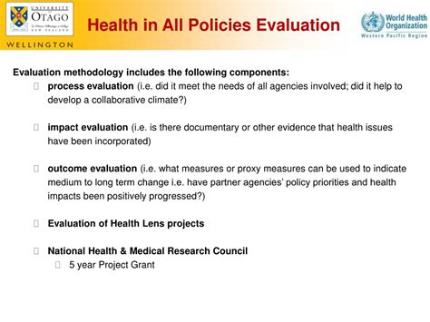 Ppt 10 Evaluating Health In All Policies South Australias