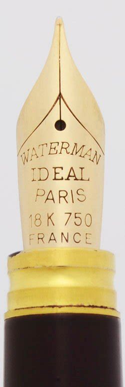 Waterman Gentleman Fountain Pen Burgundy Lacquer Gold Trim Medium