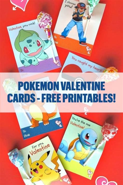 Cute And Free Printable Pokemon Valentine Cards