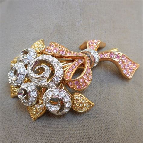 Swarovski Bouquet Brooch From Antiqueali On Ruby Lane