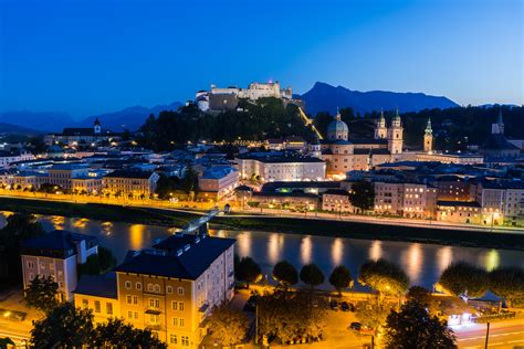 Salzburg Salzburg Austria The City At Night The Historic Flickr
