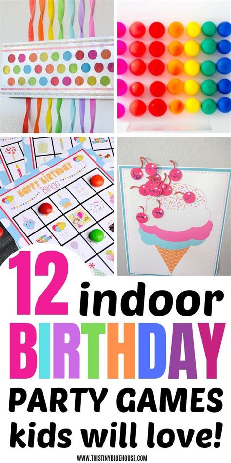 This giant list of ideas will keep children busy indoors! 10+ Indoor Birthday Party Games Kids Will Love | Birthday ...
