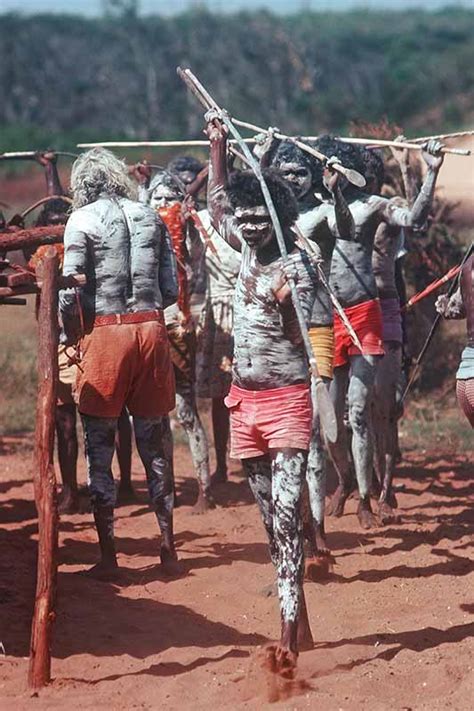 During Burial Ceremony Aboriginal Ceremonies Northern Australia