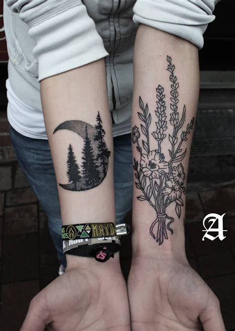 Moon Trees Dotwork Tattoo By Artmakia On Deviantart In 2022 Tattoos