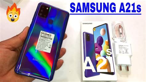 Samsung Galaxy A21s Blue Unboxing And First Look 5000mah 48mp