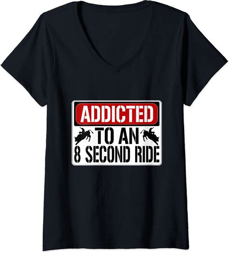 Womens Addicted To An 8 Second Ride Rodeo Bull Riding