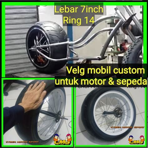 Jual Velg Lebar Custom Untuk Motor Atau Sepeda Velg Tapak Lebar Pelek Chopper Lowrider Harley