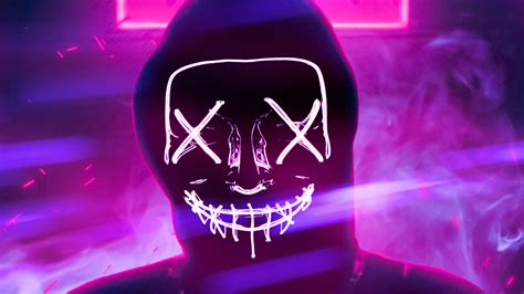 2560x1440 Neon Mask Anonymous 4k 1440p Resolution Hd 4k Wallpapers