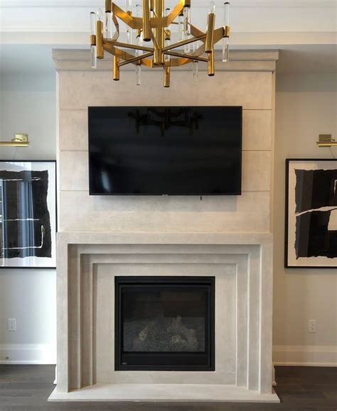 Amalfi Cast Stone Fireplace Mantel Surround Modern Luxury Etsy