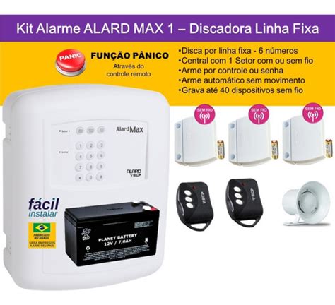 Kit 80 Alarme Residencial Comercial Sem Fio Ecp Alard Max Frete Grátis