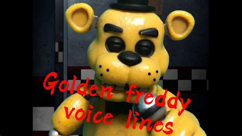 Golden Freddy Voice Lines Stop Motion Voice By Harveyb Youtube