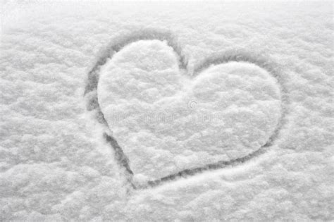 Snow Heart Stock Image Image Of Close Fresh Frosty 12476019