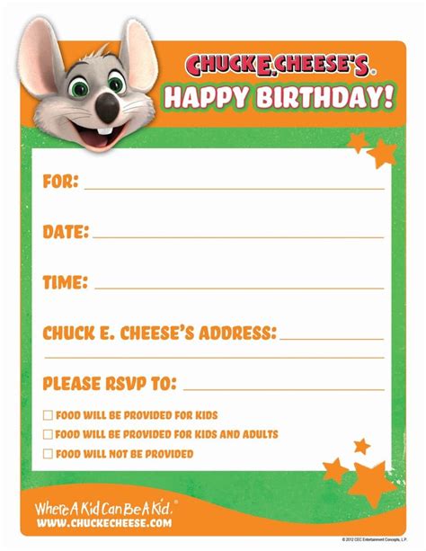 Free Chuck E Cheese Printable Invitations Printable Templates