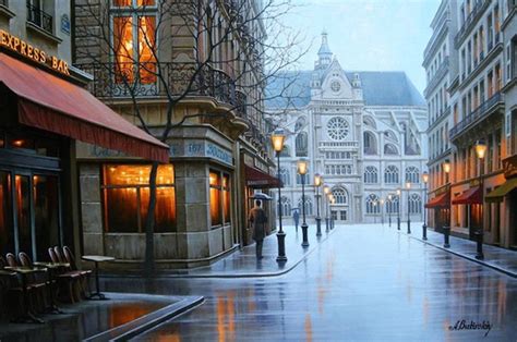 Cityscapes Paintings By Russian Artist Alexey Butyrsky Artpeoplenet