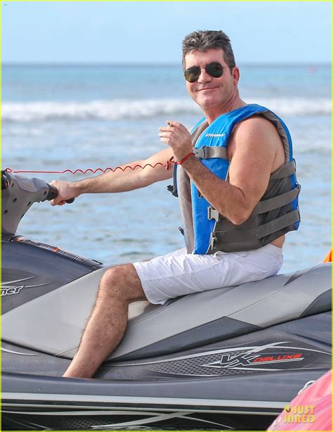 simon cowell shirtless holiday vacation with terri seymour photo