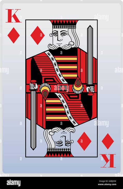 Playing Card King Diamonds Stock Vector Images Alamy