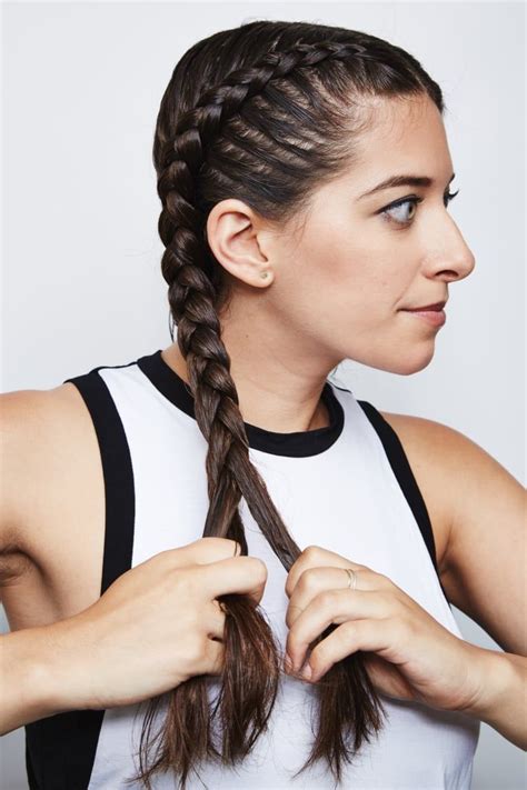 these double dutch french braids will have you feeling balanced at yoga class dutch french