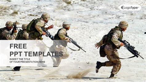 Indian army is the biggest volunteer army in the world. Squad of soldiers in the desert PowerPoint Templates