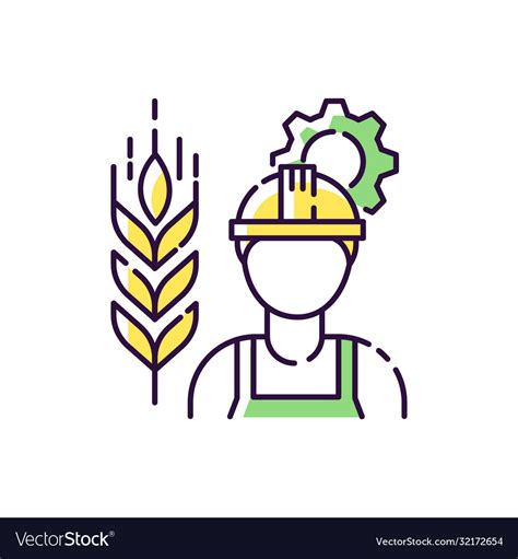 Agricultural Engineer Rgb Color Icon Royalty Free Vector