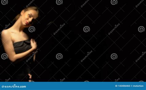 Flirty Ladies Seductively Dancing Against Black Background Luxury Strip Show Stock Video