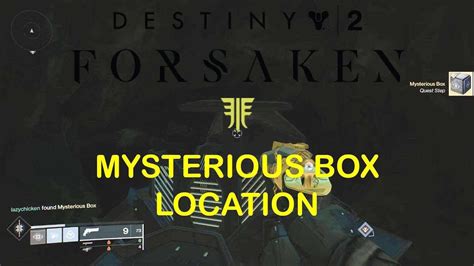 Destiny 2 Black Armory Mysterious Box Location Exotic Quest Youtube