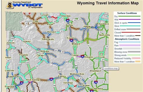 Wyoming Road Conditions Map