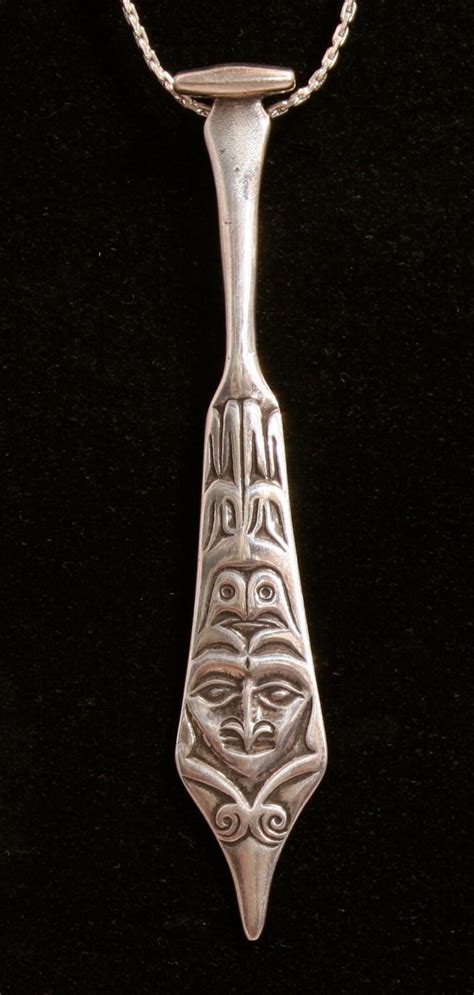Alaskan Paddle Necklace Silver Spirit Paddle Made In Alaska Spirit