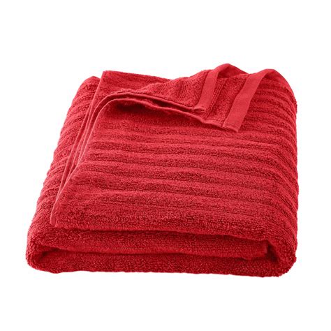 Mainstays Performance Textured Bath Towel 54 X 30 Red Sedona