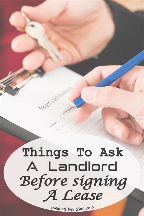 Things To Ask A Landlord Before Signing A Lease