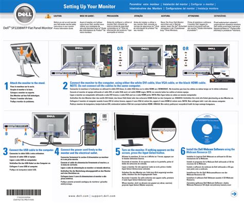Dell Sp2208wfp Monitor Setup Diagram User Manual Guide En Us