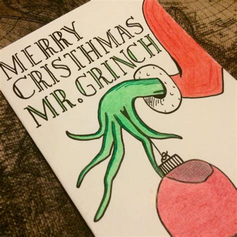 Diy Mr Grinch Christmas Card