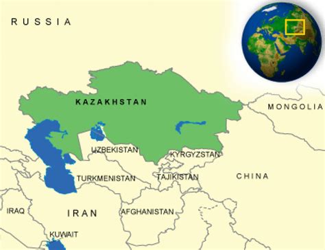 Map Kazakhstan Capital Share Map