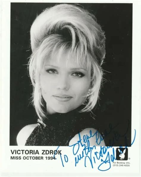 PLAYbabe VICTORIA ZDROK PLAYbabe MISS OCTOBER SIGNED X PROMO PHOTO PicClick UK