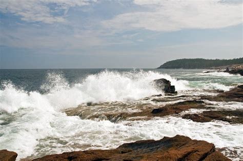 Waves On Maine Coast Stock Image Image Of National Currents 5869991