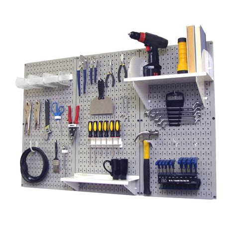 Wall Control 30 Piece Steel Pegboards Kit Actual 16 In X 32 In At
