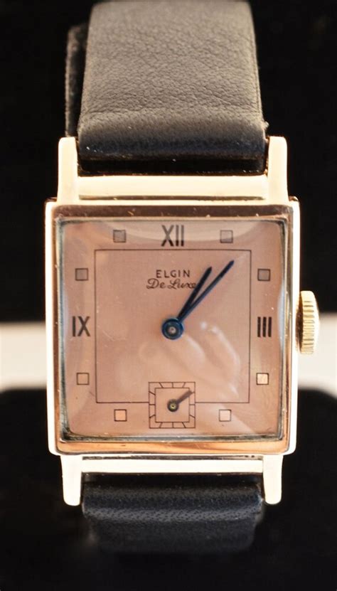 Vintage Ladies Elgin Deluxe De Luxe Watch 10k Rose Gold Case