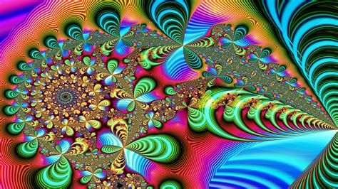 Colorful Trippy Fractal Art Abstract Hd Desktop Wallpaper Widescreen