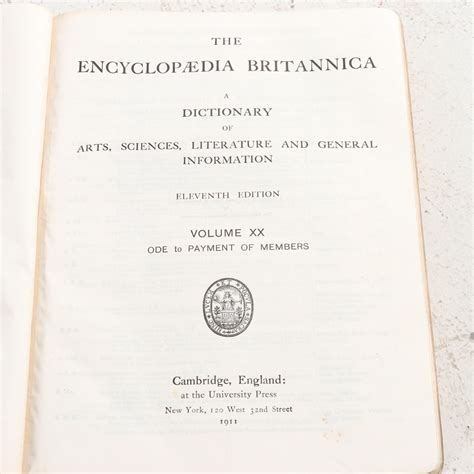 Eleventh Edition Encyclopaedia Britannica With Original Bookcase