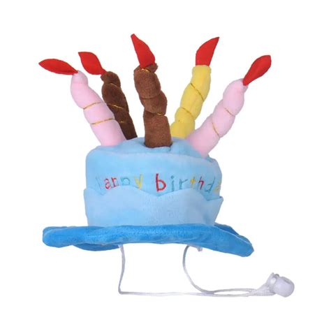 Dogs Pet Dog Birthday Caps Hat With Cake Candles Design Birthday Party