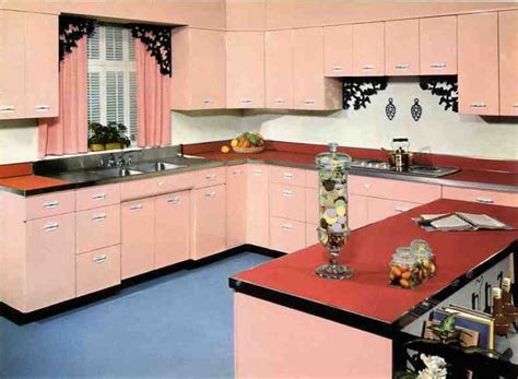 Though the pink pastel cabinets and vintage stove are retro enough, the black and white checker flooring in this kitchen from kissmyaster really seals the deal. 61 Mamie Pink Kitchens: Let's start with 10 from the big ...