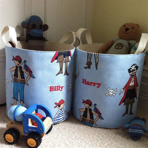 Personalised Boys Canvas Toy Storage Tub By Auntie Mims