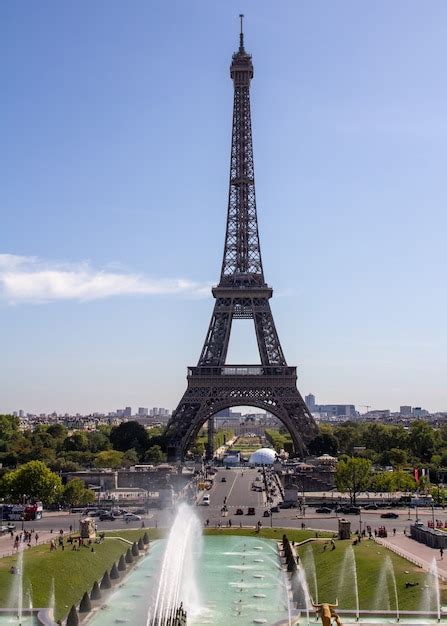 Premium Photo The Eiffel Tower Is A Wroughtiron Lattice Tower On The