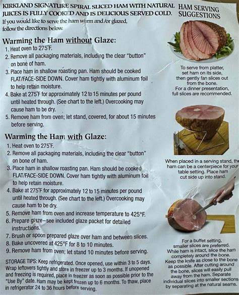 Costco Kirkland Spiral Ham Instructions Enjoy OC