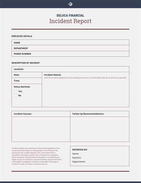 How To Write An Incident Report Templates Venngage