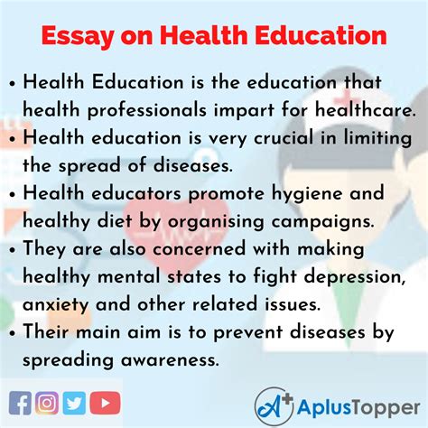Essay On Health Education Health Education Essay For Students And
