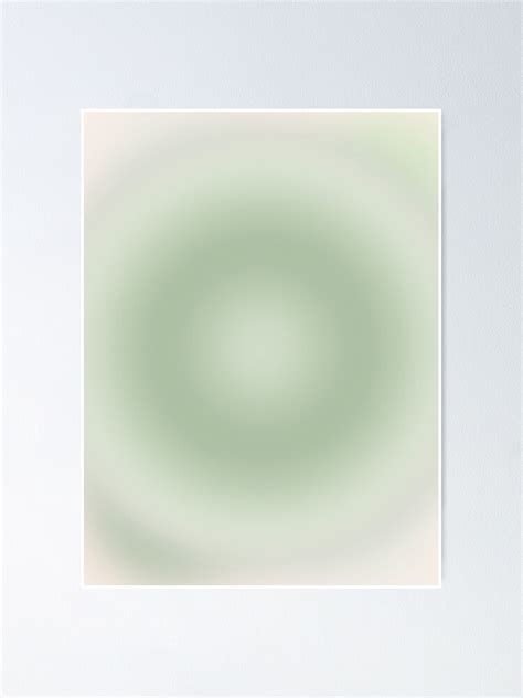Gradient Sage Green Aesthetic Modern Aura Poster For Sale By